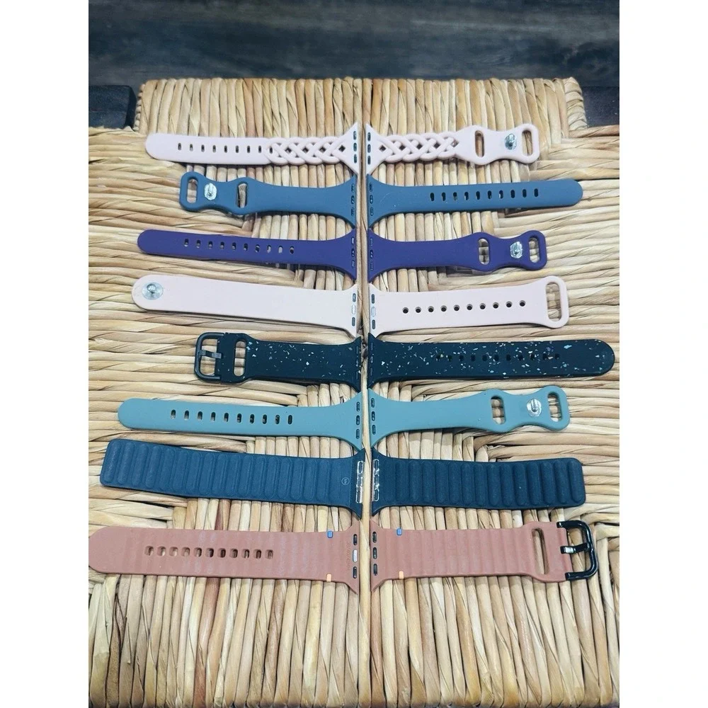 Large Apple Watch Band Lot Leather Silicone Metal Stretchy Straps Cases